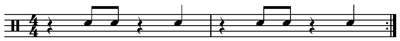 Popular backbeat pattern on snare drum Template:Audio